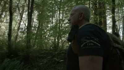  We're always looking
 for footprints
 or tree structures - Expedition Bigfoot