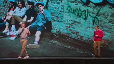 We're back. We really-- We rehearsed this.
We practiced this, like, for real. - Beastie Boys Story