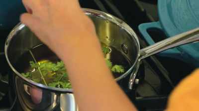We're basically olive oil poaching - Selena + Chef