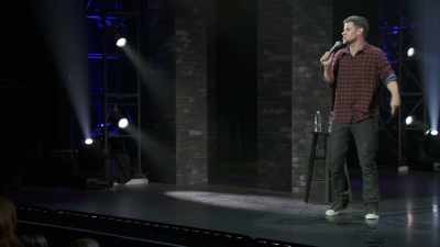 We're both going to the same building,
I'm looking at him, - Theo Von: No Offense