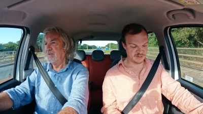 We're committed. And this is as busy
as Milton Keynes can be, - James May and the Dull Men