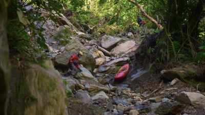 We're dropping
into a section of river - Edge of the Earth