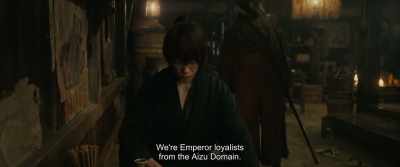We're Emperor loyalists
from the Aizu Domain. - Rurouni Kenshin: The Beginning