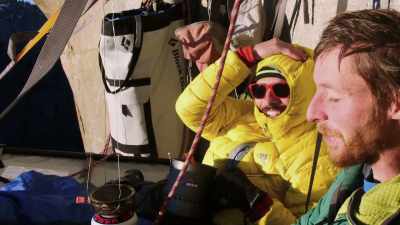 We're going to camp here
for another day. - The Dawn Wall
