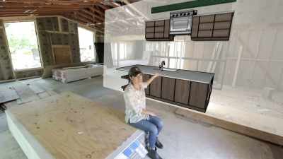 We're gonna have
a large island, lower cabinets - Fixer Upper: Behind the Design