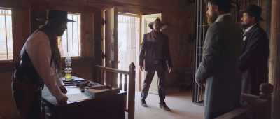 We're here to escort
your prisoner, Ethan Crawley, - Gunfight at Rio Bravo