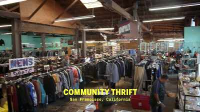 We're here
in the community thrift store, - Feels Good Man