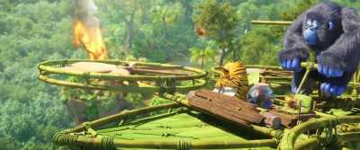 We're just in time. The fire
hasn't spread too far yet. - The Jungle Bunch