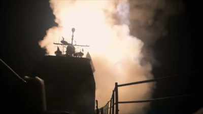 We're just waiting to see if
anybody fires at us. - Warship: Life at Sea