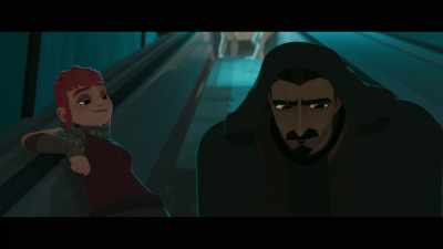 We're never gonna make it on that train without them seeing us - Nimona