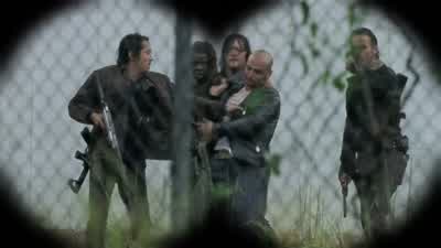 We're not coming out, but we will talk. - The Walking Dead