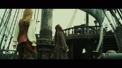 Thank you JackWe're not free yet loveYou came backI always knew you were a good manPrepare to cast off There's no time to loseCome on Will Step toIt's after you not the shipIt's not usThis is the only way don't you seeI'm not sorryPirate - Pirates of the Caribbean: Dead Man's Chest