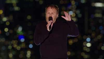We're not meant to be getting
into these deep thoughts, - Colin Quinn & Friends: A Parking Lot Comedy Show