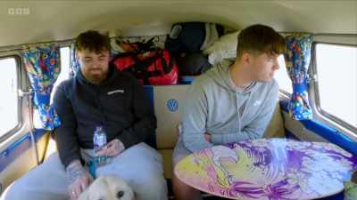 We're on Barra!
With our boys and Bonnie! - Jules and Greg's Wild Swim