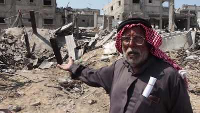 - Were you outside the house?
- Yes, I was outside. - Killing Gaza