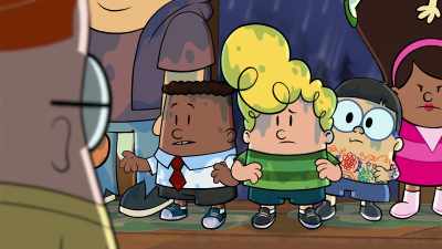 We're playing a game
where we all take a turn telling a story - The Epic Tales of Captain Underpants
