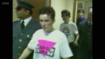 We're protesting about
rights for lesbian and gay people. - Kids' TV: The Surprising Story