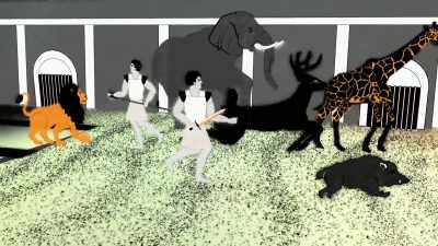 were released and
slaughtered by trained hunters. - Lost Treasures of Rome