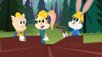 We're surrounded by trees,
and logs come from trees. - Bugs Bunny Builders