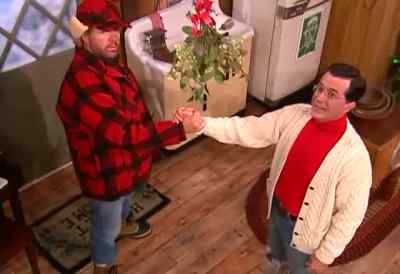 We're under the mistletoe - A Colbert Christmas: The Greatest Gift of All!