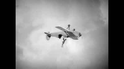 We're upside downI know it Give me that stickImpossibleOh There it goesWe're out of gasWell I suppose this is the endCigarette Not nowThen I shan't need this anymore - The Great Dictator