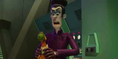 -We've an unexpected guest.
-[Ginger straining] - Chicken Run: Dawn of the Nugget