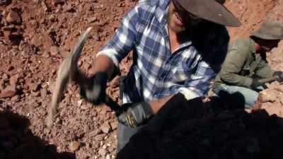 We've come up here,
risked our lives to the underground. - Outback Opal Hunters