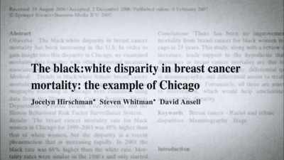 - We've done study after study
and published it - Cooked: Survival by Zip Code
