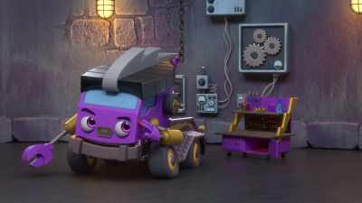 -We've got an alert.
-[beep] - Mighty Monsterwheelies