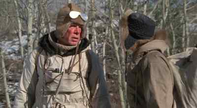 - We've got to bury him.
- Don't ever grab me. - Death Hunt