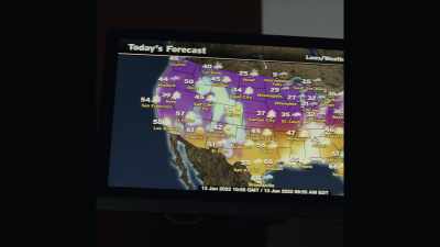 - Wh...
- WEATHERMAN (ON TV): ... a massive snowstorm - Homecoming