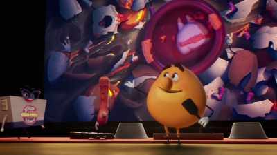 What a combo.
And now, onto our main story. - Sausage Party: Foodtopia