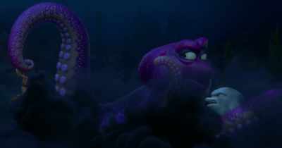 What a peculiar ugly
little fish. (cackles) - Dolphin Boy