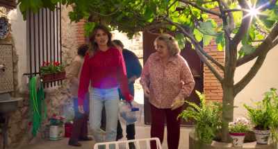 - What a well-kept patio!
- Have a seat. - Parallel Mothers
