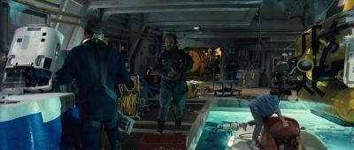 What is all this stuffFluid breathing system We just got themYou use it when you go really deep How deepDeep How deepIt's classified - The Abyss