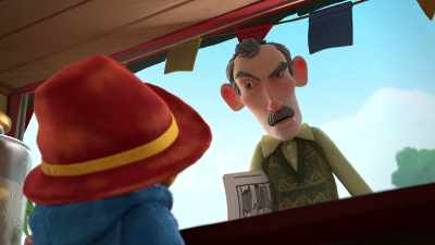 -What are you doing here?
-Oh, Mr. Curry. Good afternoon. - The Adventures of Paddington
