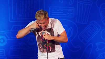 "What are you doing, Russell?"
"l'm not doing anything." - Russell Howard: Recalibrate