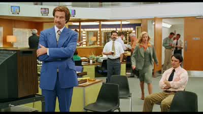 Excuse me What are you doingI need this machine so I can watch a tape for a storyI'm using the tapeI'm showing Jeffrey my Emmy tapeWe are watching historyMr Burgundy I'm a professionaland I would like to be able to do my jobBig deal I am very - Anchorman: The Legend of Ron Burgundy