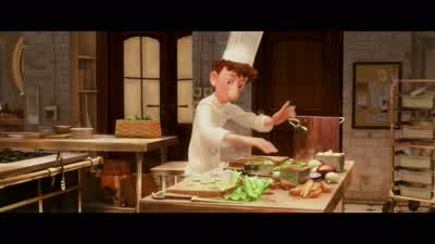 What are you doingI'm cutting vegetables I'm cutting vegetablesNo You waste energy and timeYou think cooking is a cute job like mommy in the kitchenWell mommy never had to facethe dinner rush when the orders come flooding inand every dish is different and - Ratatouille