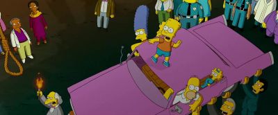 Up here - The Simpsons Movie
