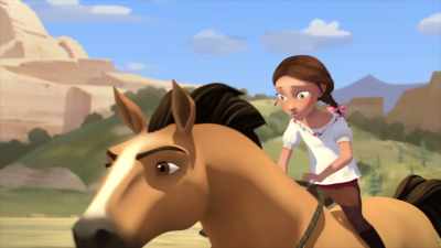 What are you doing?
Whoa, whoa, whoa, whoa! [screams] - Spirit: Riding Free