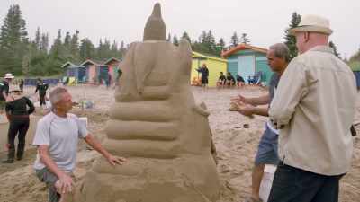 -What are you guys doing?
-Picture a creature that lives - Race Against The Tide