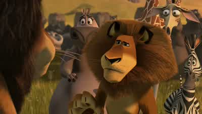 What are you looking at Me NothingThis watering hole doesn't need any more mouths to feedSo skedaddle back to where you came fromIs there a manager we could talk toI see You're here to challenge meWhat No NoThat's what it looks like to meZuba WaitI'm - Madagascar: Escape 2 Africa