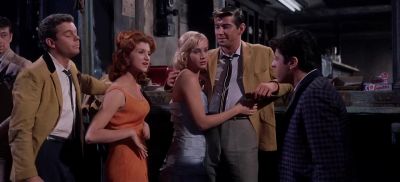 What are we poopin' around with dumb broads - West Side Story