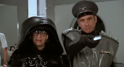 WHAT DID YOU DOI TURNED OFF THE WALLNO YOU TURNED OFFTHE WHOLE MOVIEI MUST HAVE PRESSED THE WRONG BUTTONPUT IT BACK ON PUT THE MOVIE BACK ON - Spaceballs
