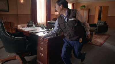 What do you see
at the desk over there? Anything? - Murderville