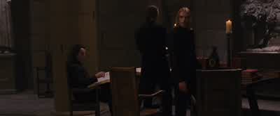 What do you wantHmmI have to report a crimeThe CullensThey've done something terribleAllow me my dear - The Twilight Saga: Breaking Dawn   Part 2