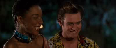 You make me smileAnd yetI am troubledYou seethe man my father wants me to marryI am worried I will not please himI've never known a manI'd love to helpBut you seeI have vowed to take a life of celibacyWellPerhaps thiswill assist your decision hehThose are - Ace Ventura: When Nature Calls