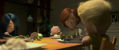 Now it's perfectly normal What do you know about normalWhat does anyone in this family know about normalNow wait a minute young lady We act normal wanna be normalThe only normal one is Jack Jack and he's not even toilet trainedJACK JACK LAUGHINGDASH - The Incredibles