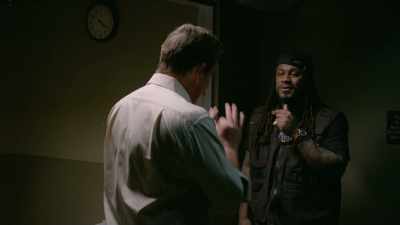 What he doesn't know is that the
interrogation room has a two-way mirror, - Murderville
